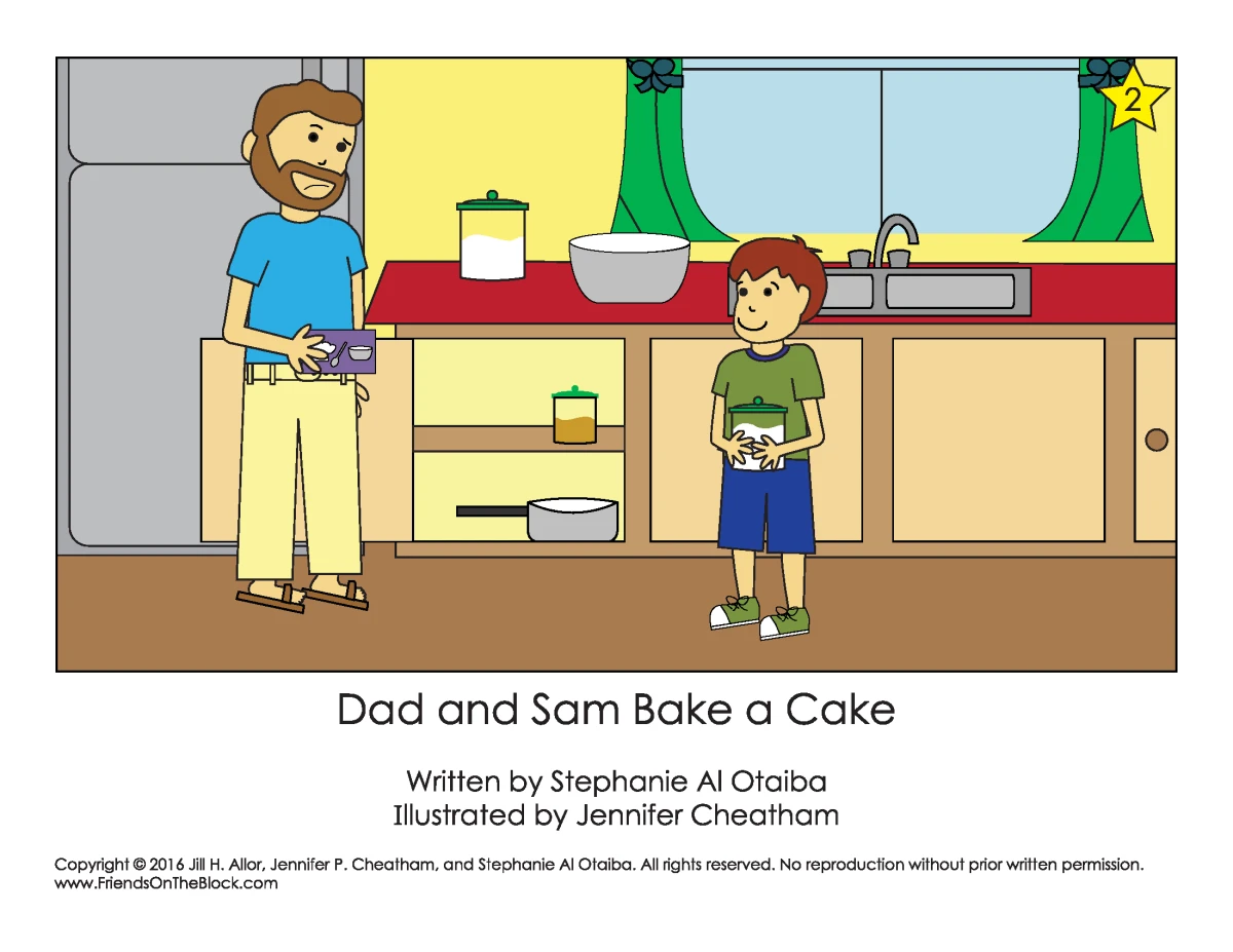 Dad and Sam Bake a Cake: Level 2